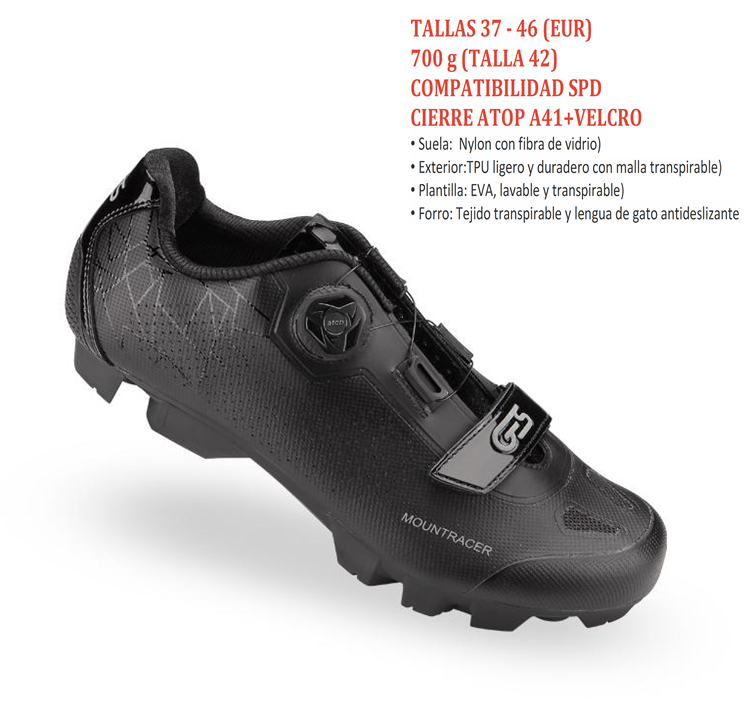 ZAPATILLAS GES MTB MOUNTRACER-2 NEGRA 44